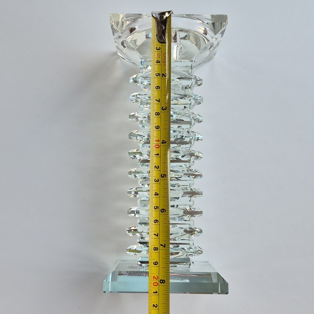 Crystal Eye Votive Candle Holder – Clear Geometric Prism Luxury Decor - Picture 16 of 17